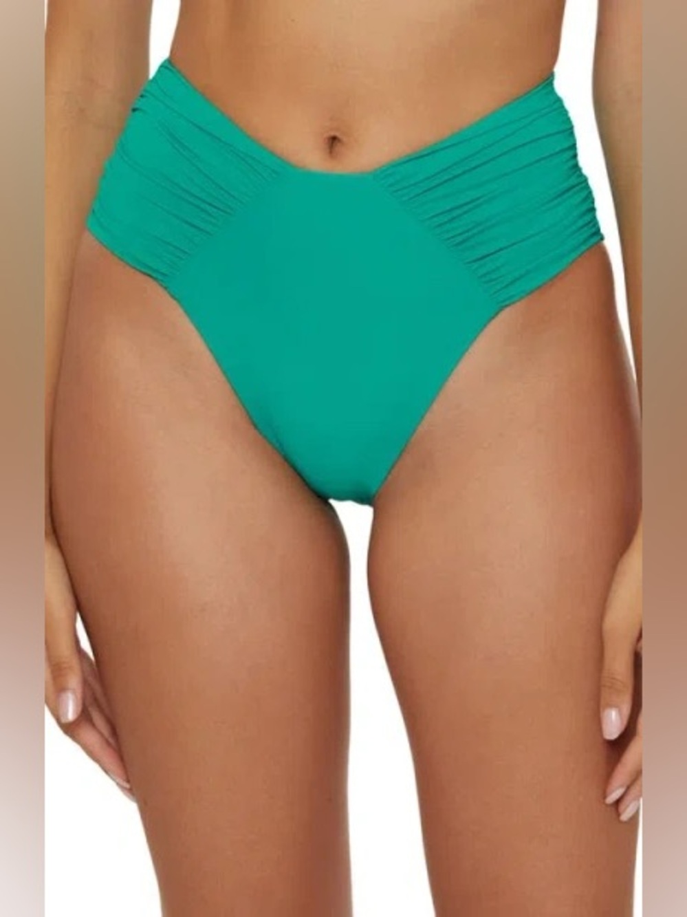 BECCA Color Code High Cut Bikini
Bottoms in Green